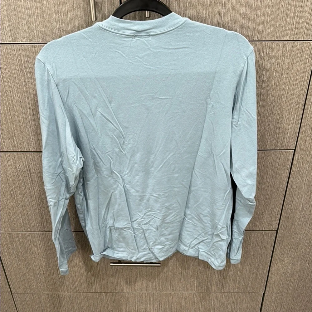 SKIMS Classic Blue Long Sleeve Shirt - Picture 3 of 3